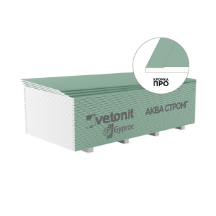 Гипсокартон влагостойкий Vetonit  АКВА СТРОНГ 15*1200*3000 мм