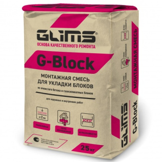 G-Block Клеевая смесь для монтажа блоков GLIMS  25 кг 