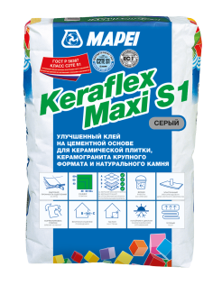 Эластичный плиточный клей  KERAFLEX MAXI Grey мешок 25 кг