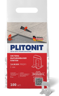Зажим SVP-PROFI 1 мм PLITONIT 100 шт в пакете
