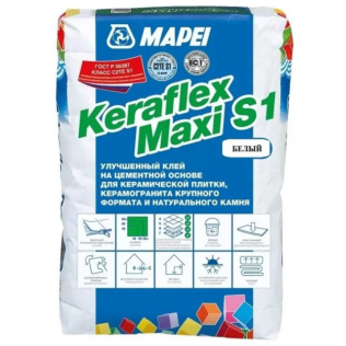 Эластичный плиточный клей  KERAFLEX MAXI S1 WHITE мешок 25 кг