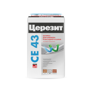 Затирка цементная CERESIT CE 43 цвет №49 кирпичная 25 кг