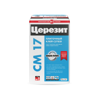 Клей для плитки и керамогранита Церезит CM 17 FibreForce эластичный серый (класс С2S1) 25 кг