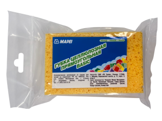 Губка целлюлозная прямоугольная Basic, ТМ MAPEI, Размер: 160 х 100 х 50 мм, 1 шт, Китай