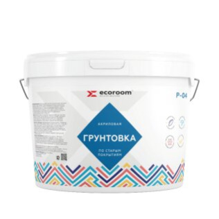 Грунтовка акриловая ecoroom по старым покрытиям P-04 10 кг