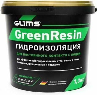 GreenResin Гидроизоляция герметик GLIMS 3.5 кг ведро 