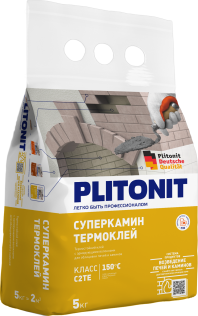 ТермоКлей для облицовки печей и каминов PLITONIT СуперКамин-5кг