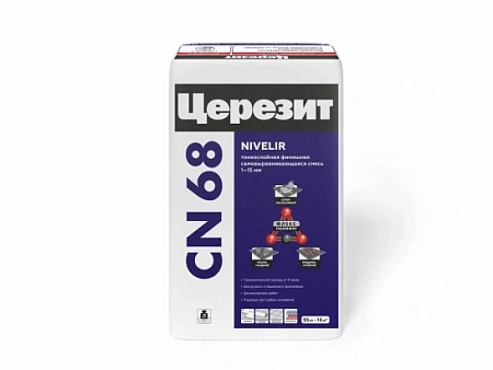 Ровнитель (наливной пол) финишный Церезит CN 68 самовыравнивающийся 25 кг