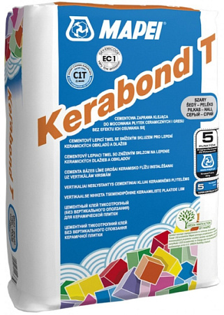 Клей  для плитки и керамогранита KERABOND  T-R  серый 25 кг