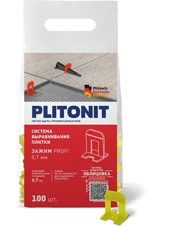 Зажим SVP-PROFI 0,7 мм PLITONIT 100 шт в пакете
