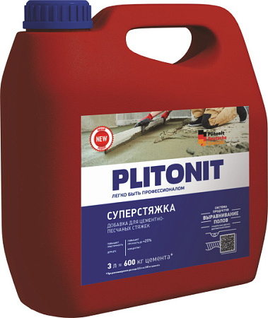 Добавка PLITONIT СуперСтяжка суперводоредуцирующая 3 л